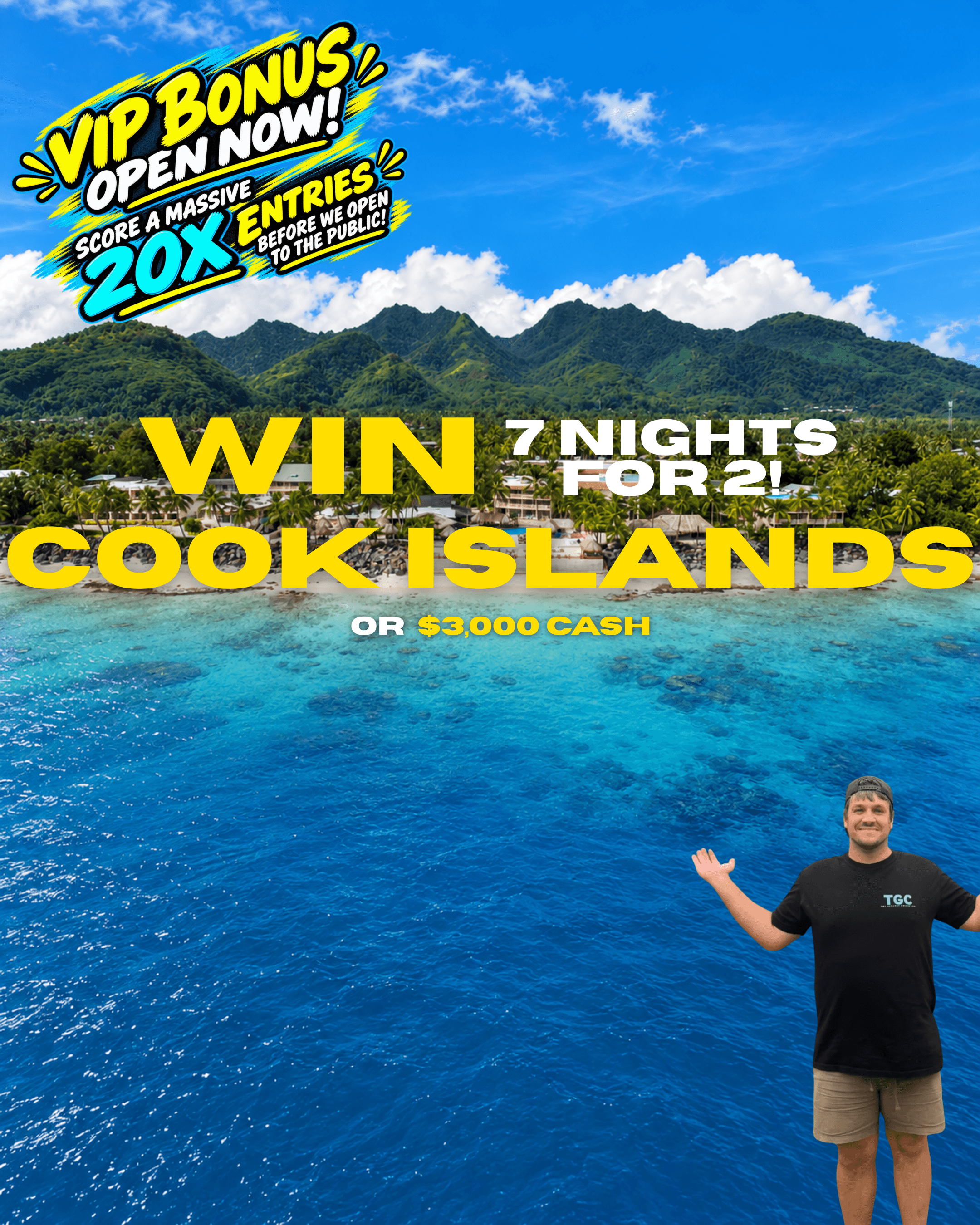 COOK ISLANDS FOR 2 OR $3k