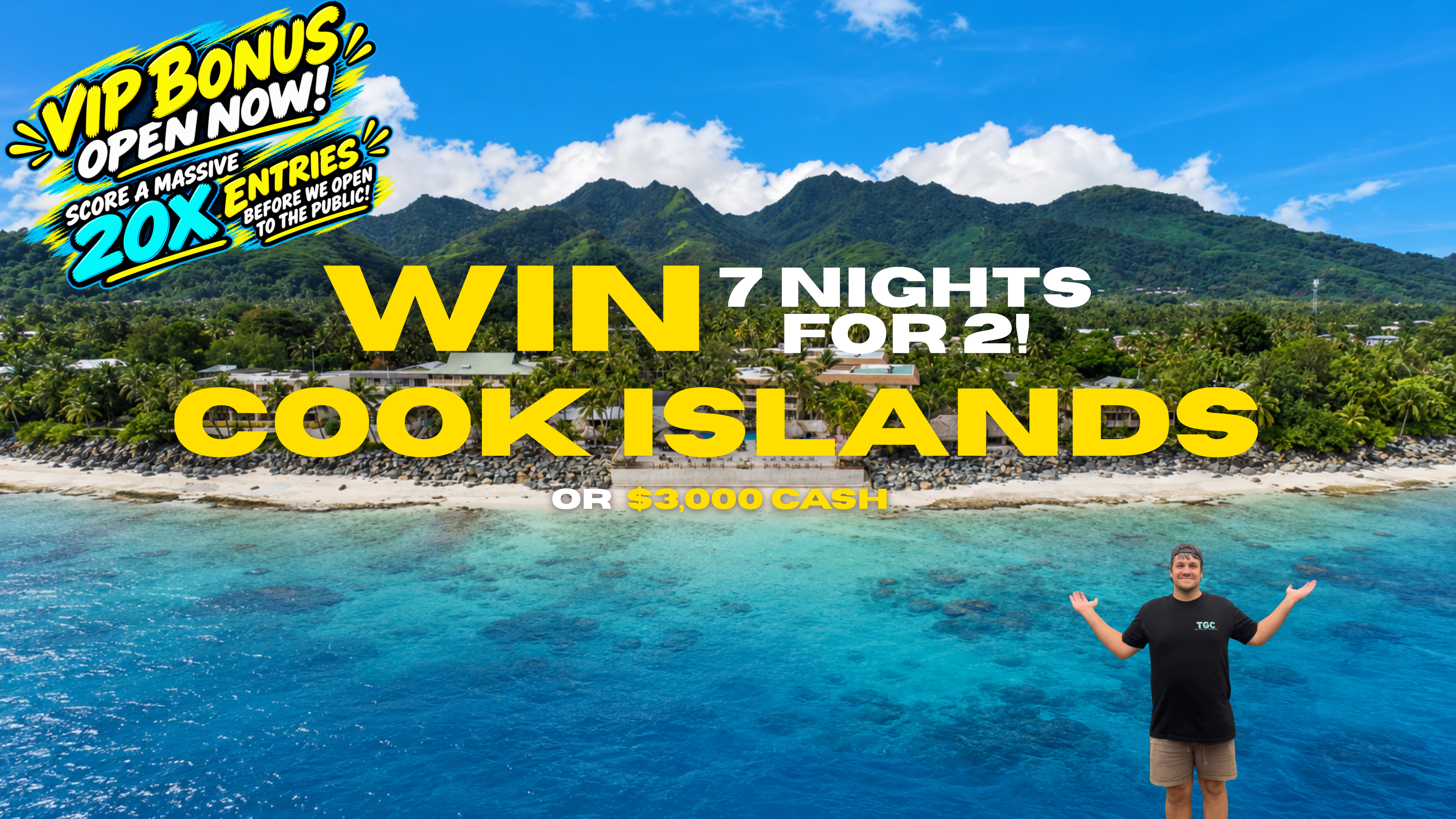 COOK ISLANDS FOR 2 OR $3k