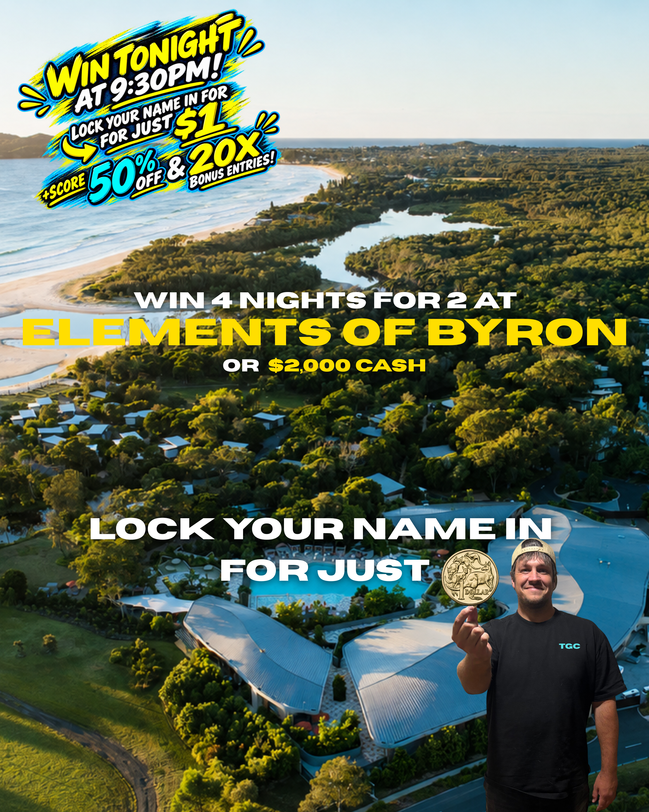 BYRON BAY FOR 2 OR $2k