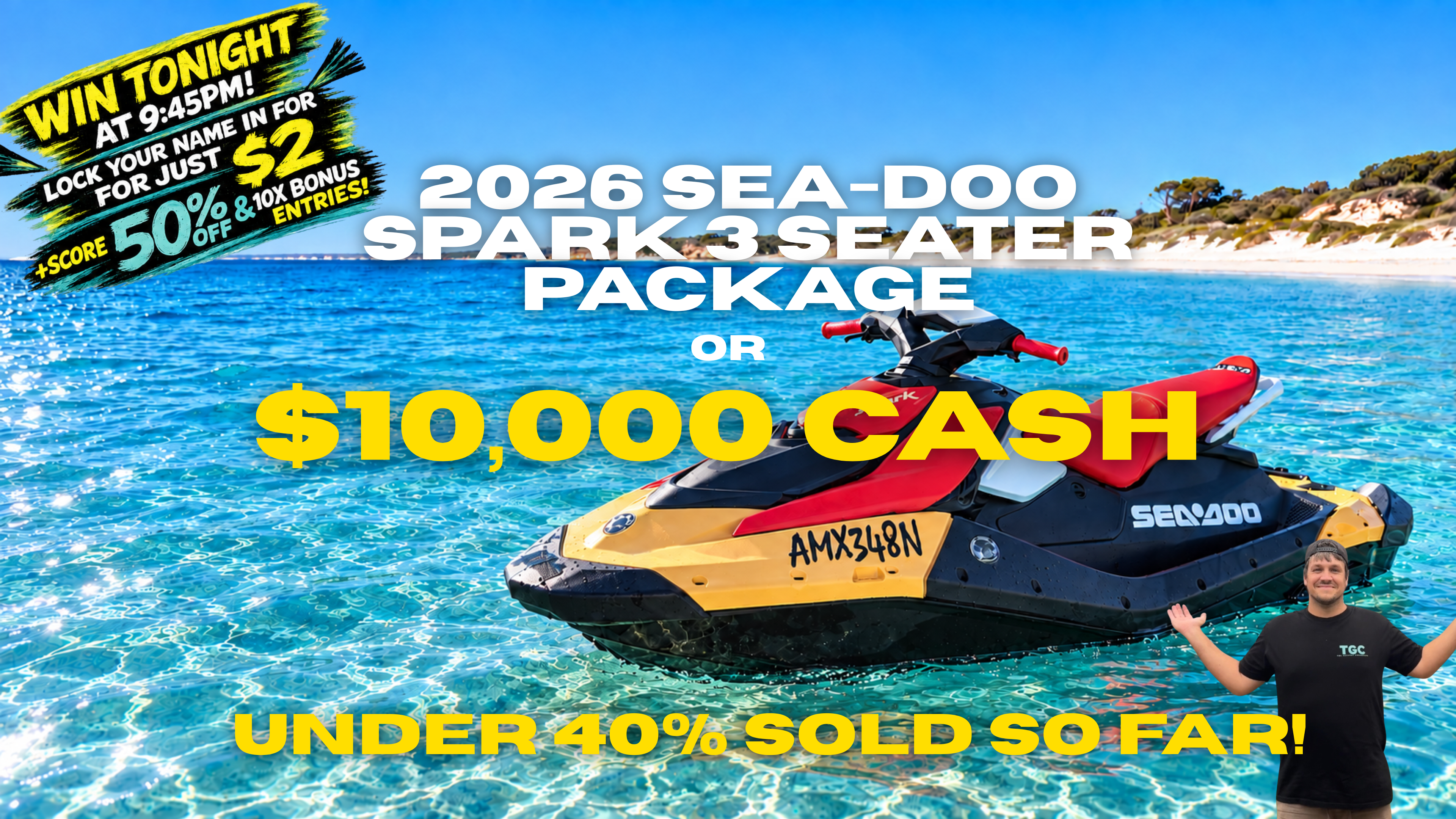 SEA-DOO SPARK FOR 3 OR $10,000