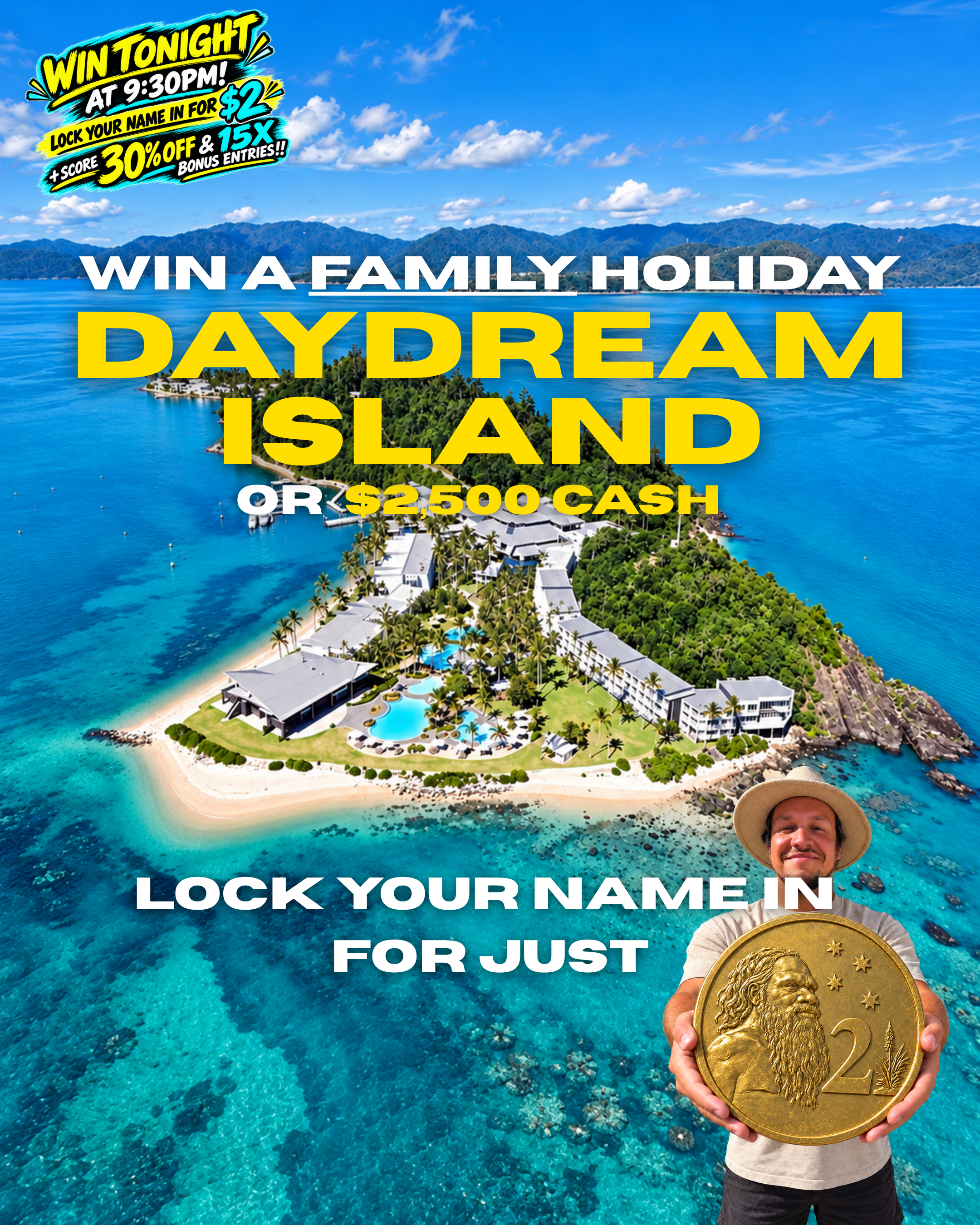 FAMILY HOLIDAY TO DAYDREAM ISLAND
