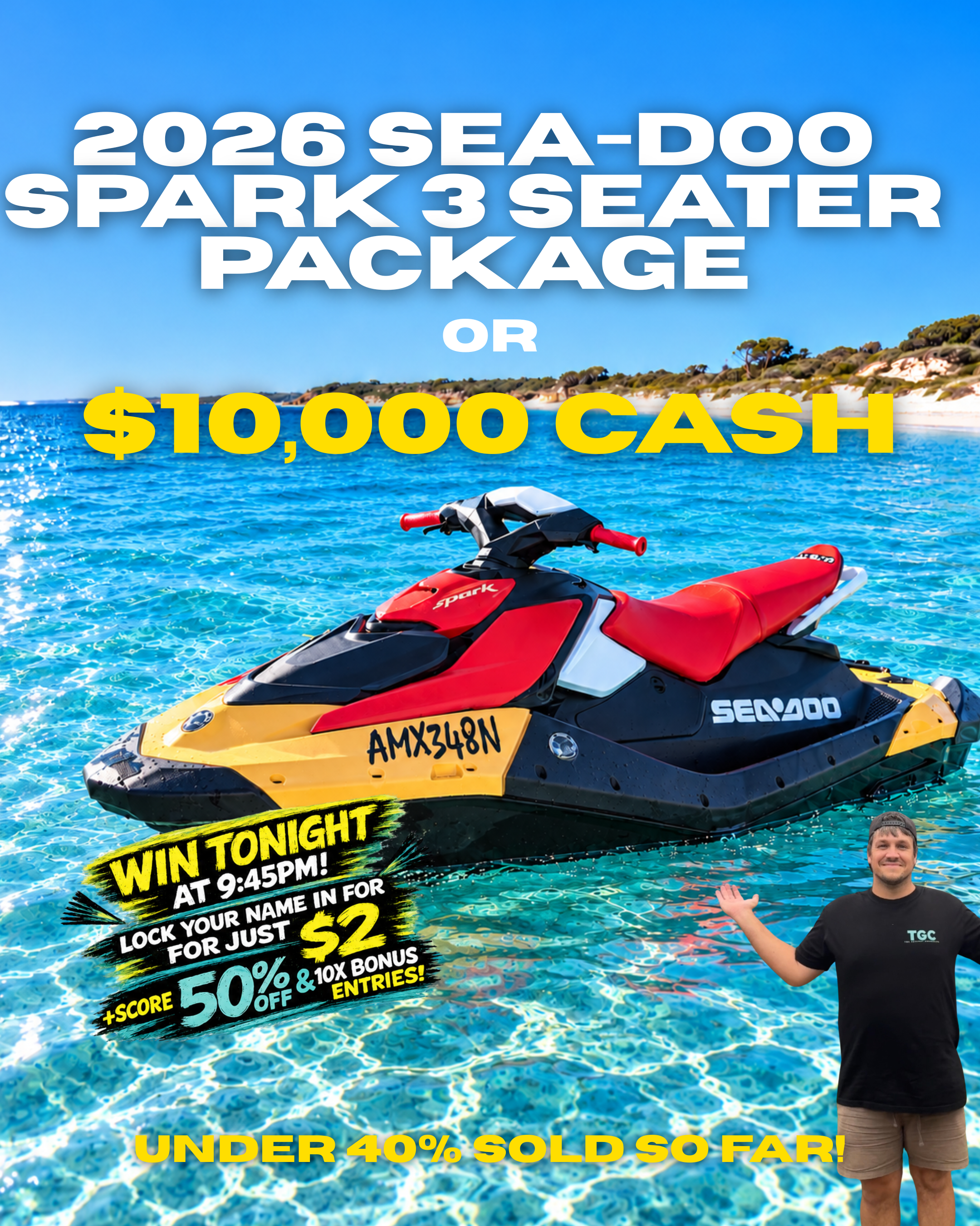 SEA-DOO SPARK FOR 3 OR $10,000