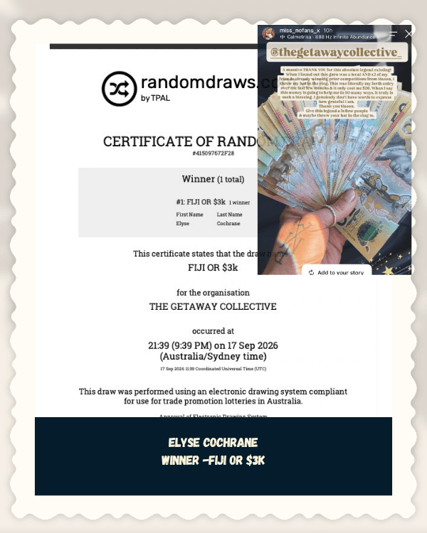 Elyse C, verified winner