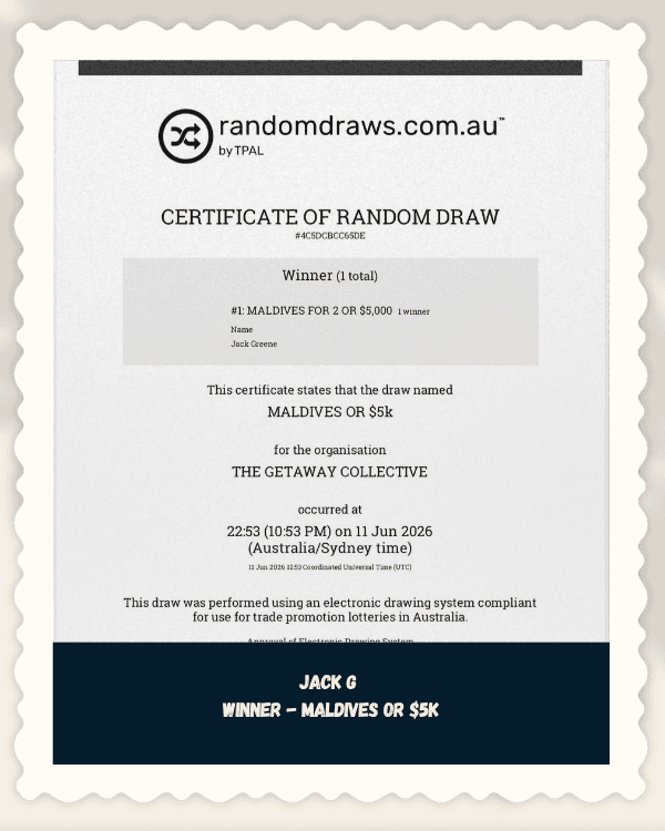 Jack G, verified winner